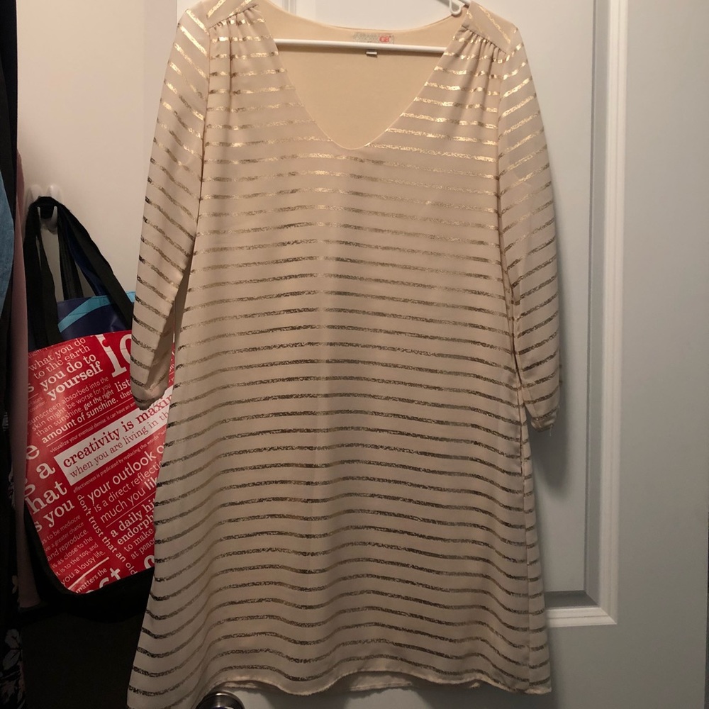 GB Gold Quarter sleeve dress!